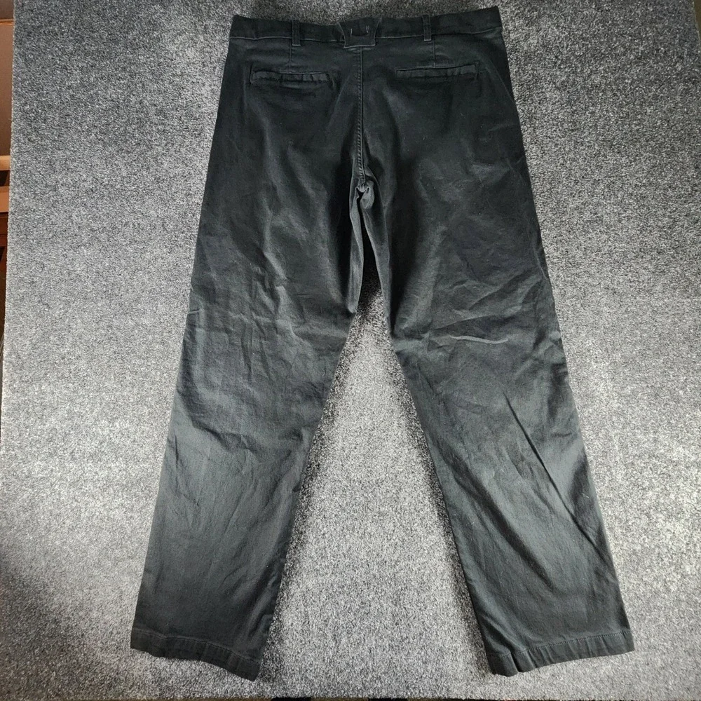 SCOTTeVEST Hidden Cargo Pants Mens 38x32 Black Travel Chino Cotton Blend Stretch